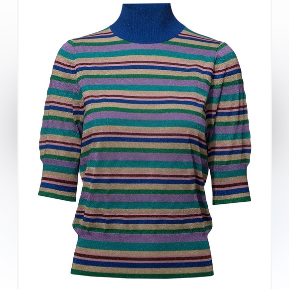 Baum Und Pferdgarten Metallic Blouse Size Large - Picture 1 of 9